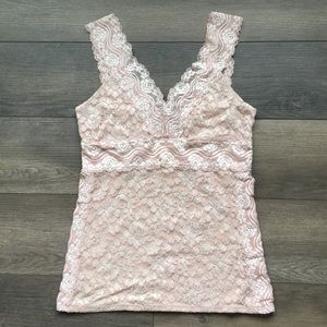 Pink lace top